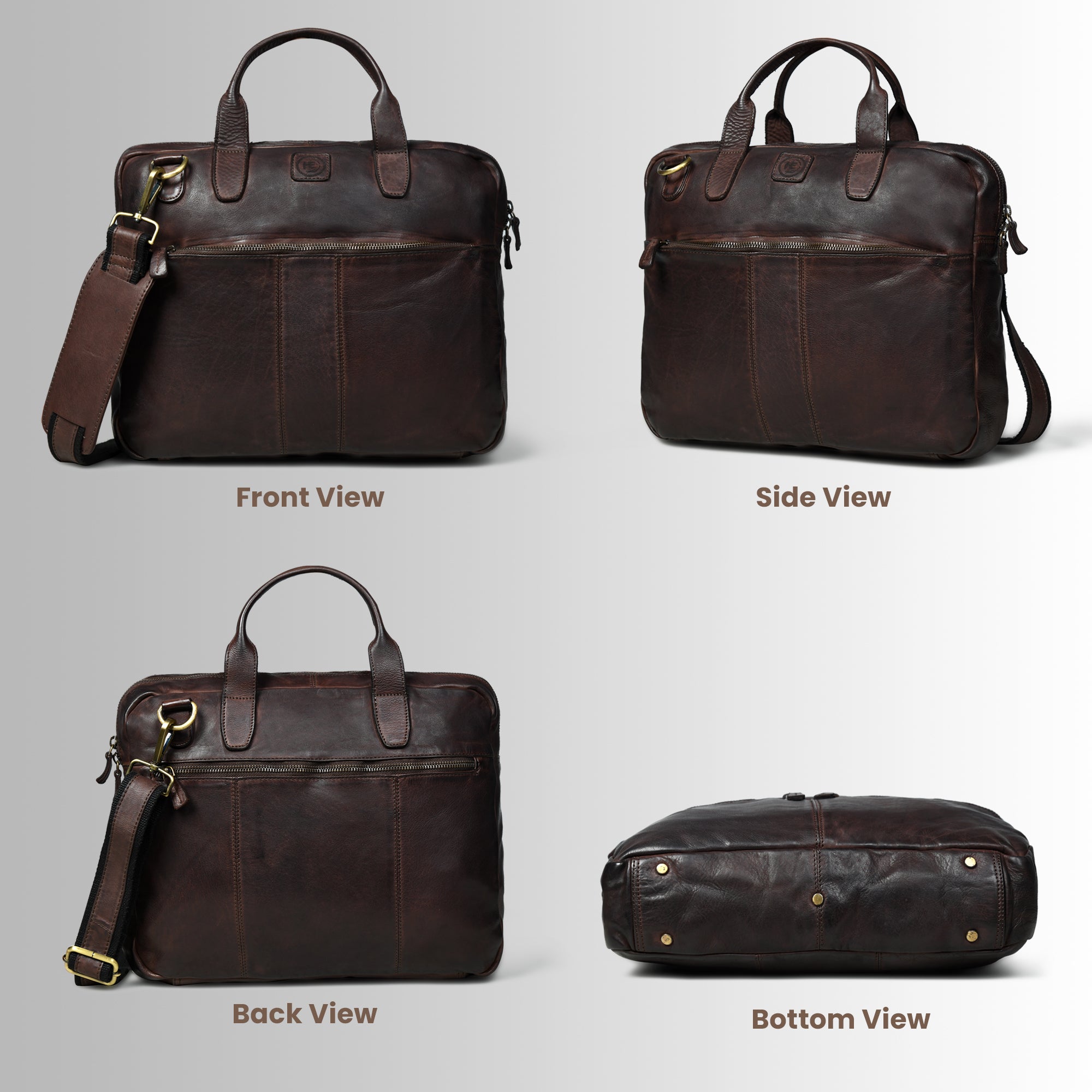 Voyager Premium Leather Laptop Bag